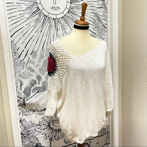 π Beautiful rose shoulder knit top - Picture 5 of 14